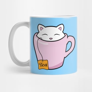 Cute cat in a pink cup of tea Mug